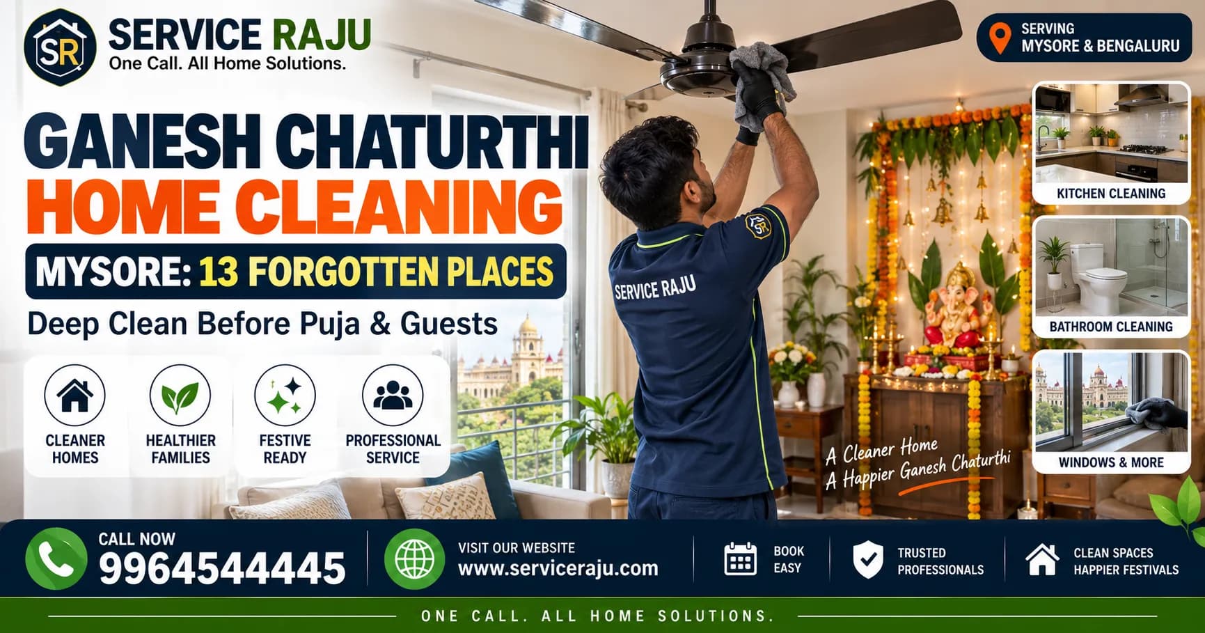 Ganesh Chaturthi Home Cleaning Mysore: 13 Forgotten Places