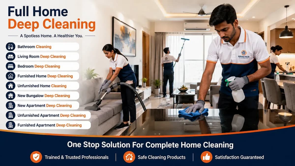 Full Home Deep Cleaning in Mysuru | Service Raju