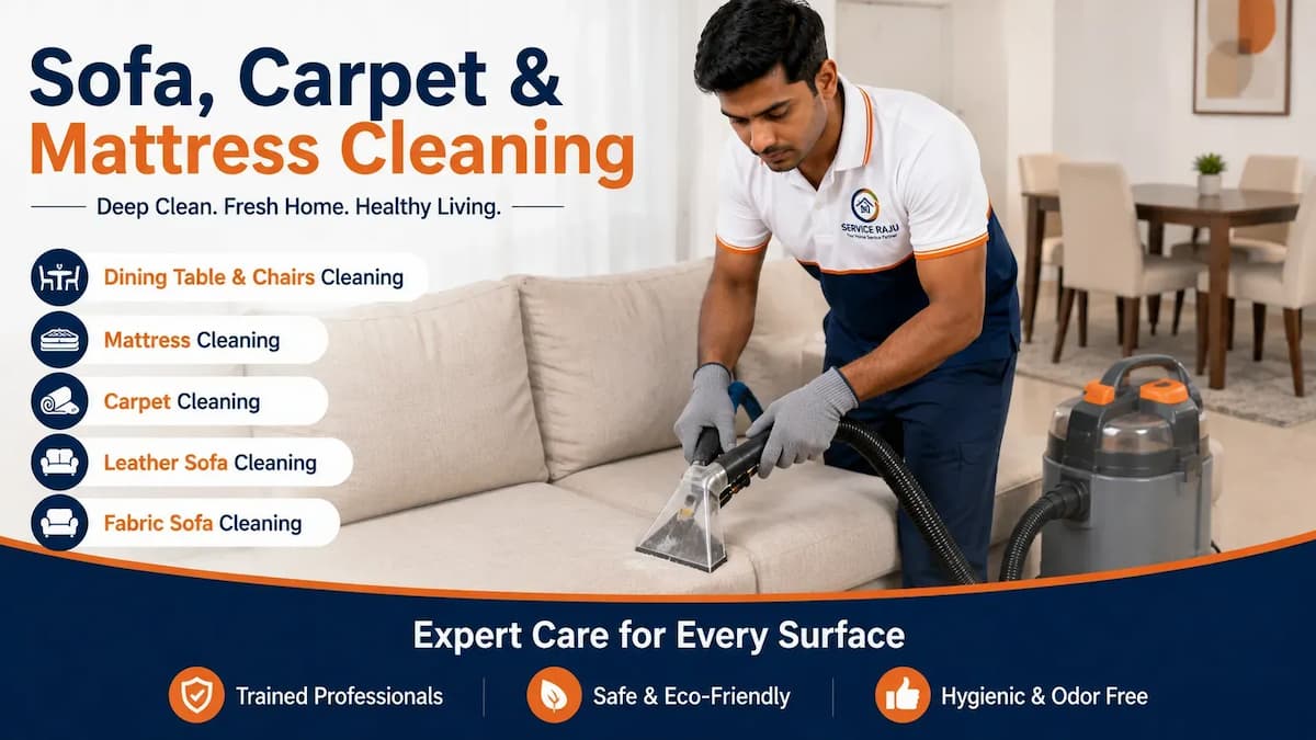Sofa, Carpet & Mattress Cleaning in Mysuru | Service Raju