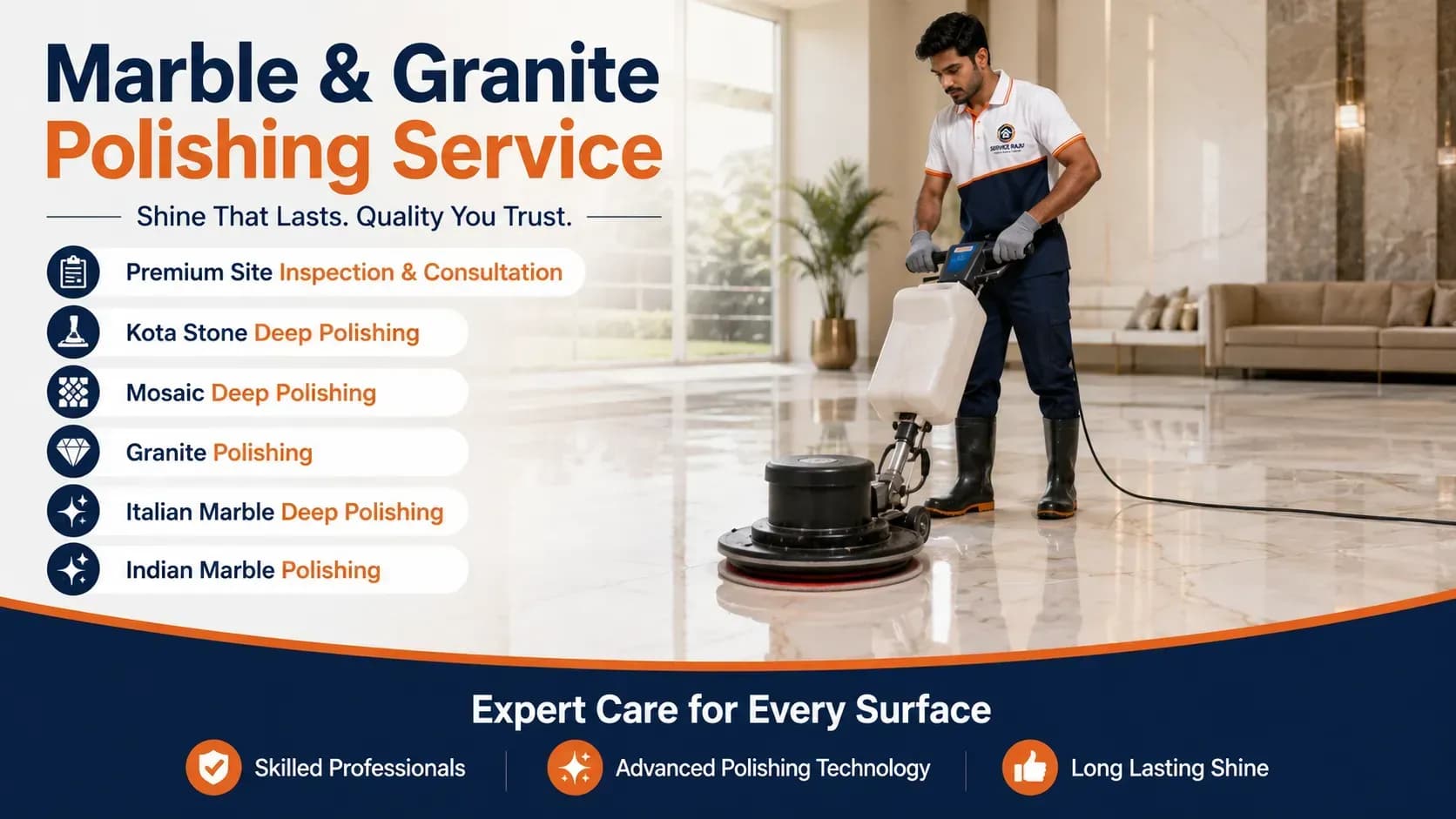 Marble & Granite Polishing in Mysuru | Service Raju