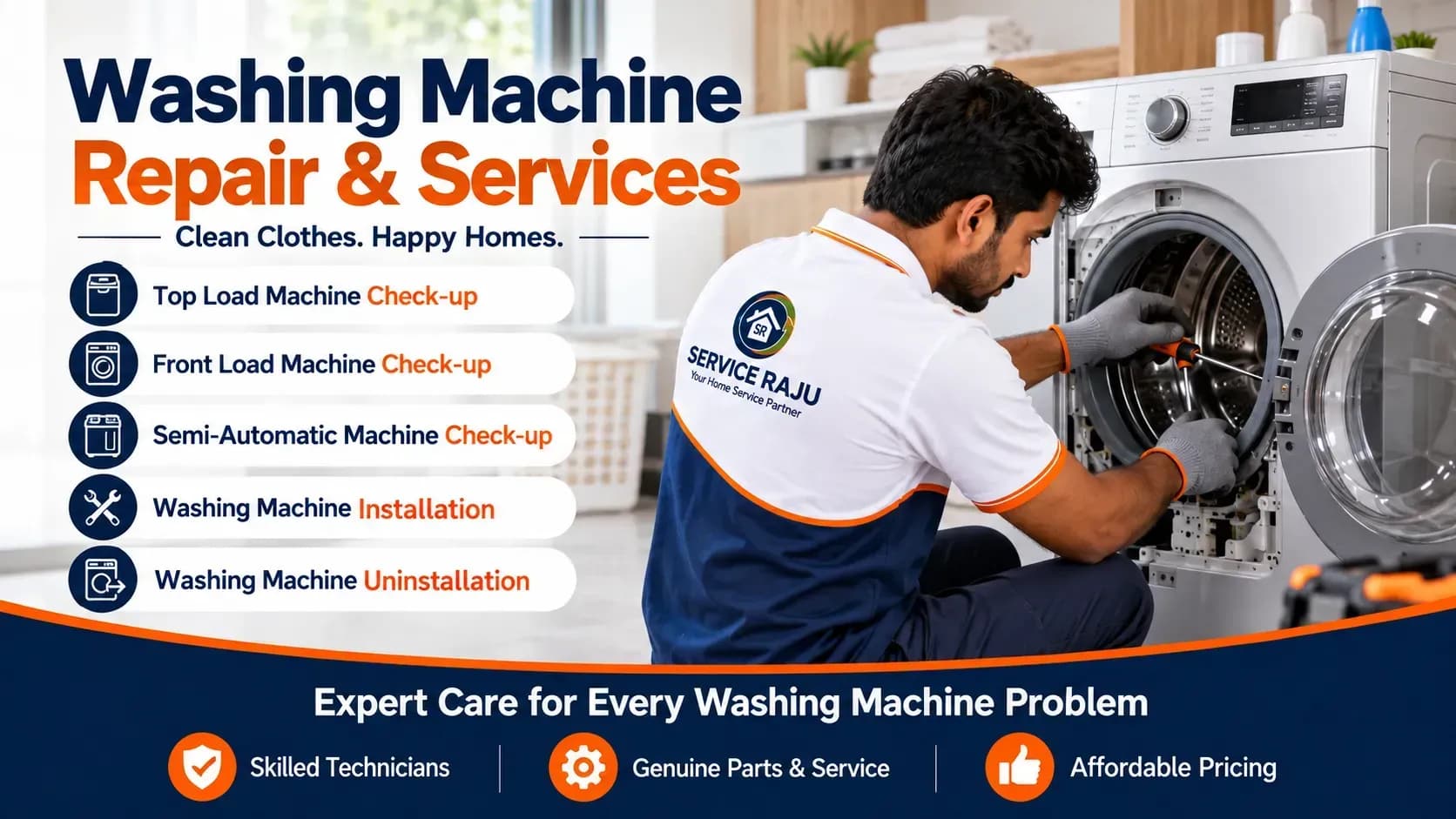 Washing Machine Repair & Services in Mysuru | Service Raju