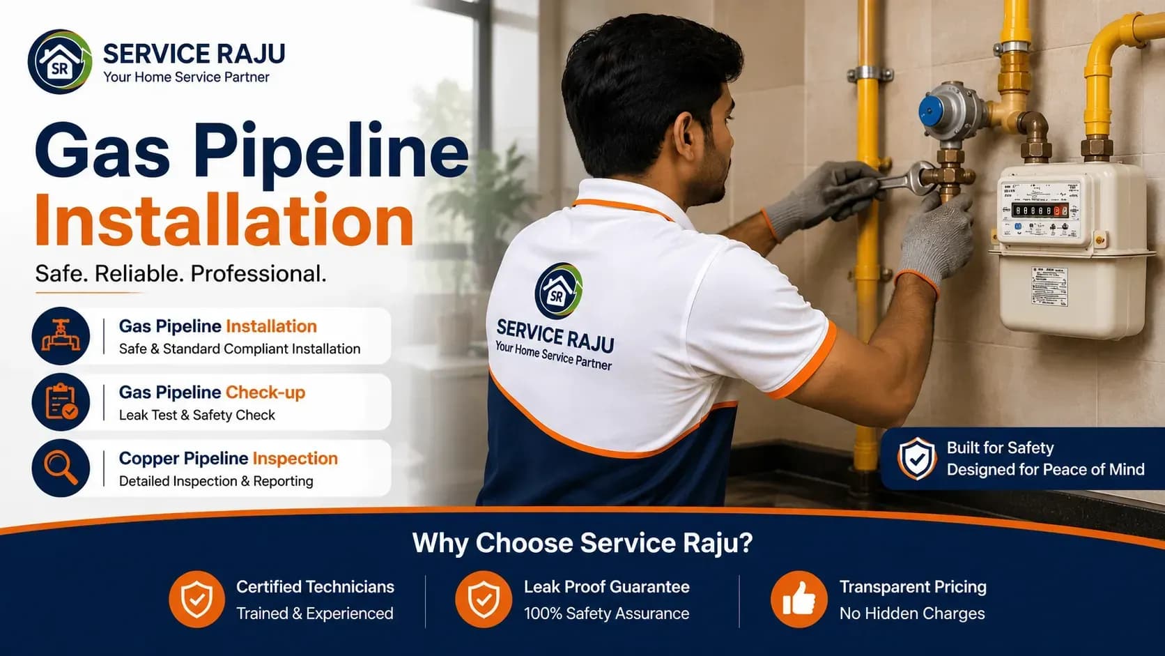 Gas Pipeline Installation in Mysuru | Service Raju