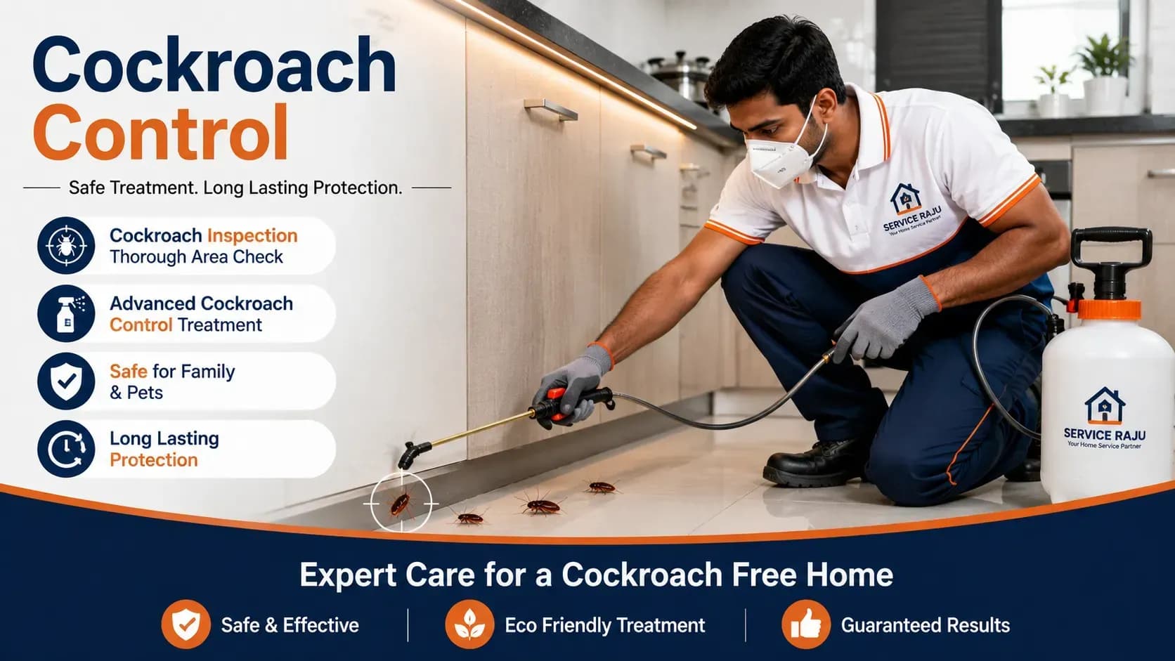 Cockroach Control Treatment in Mysuru | Service Raju