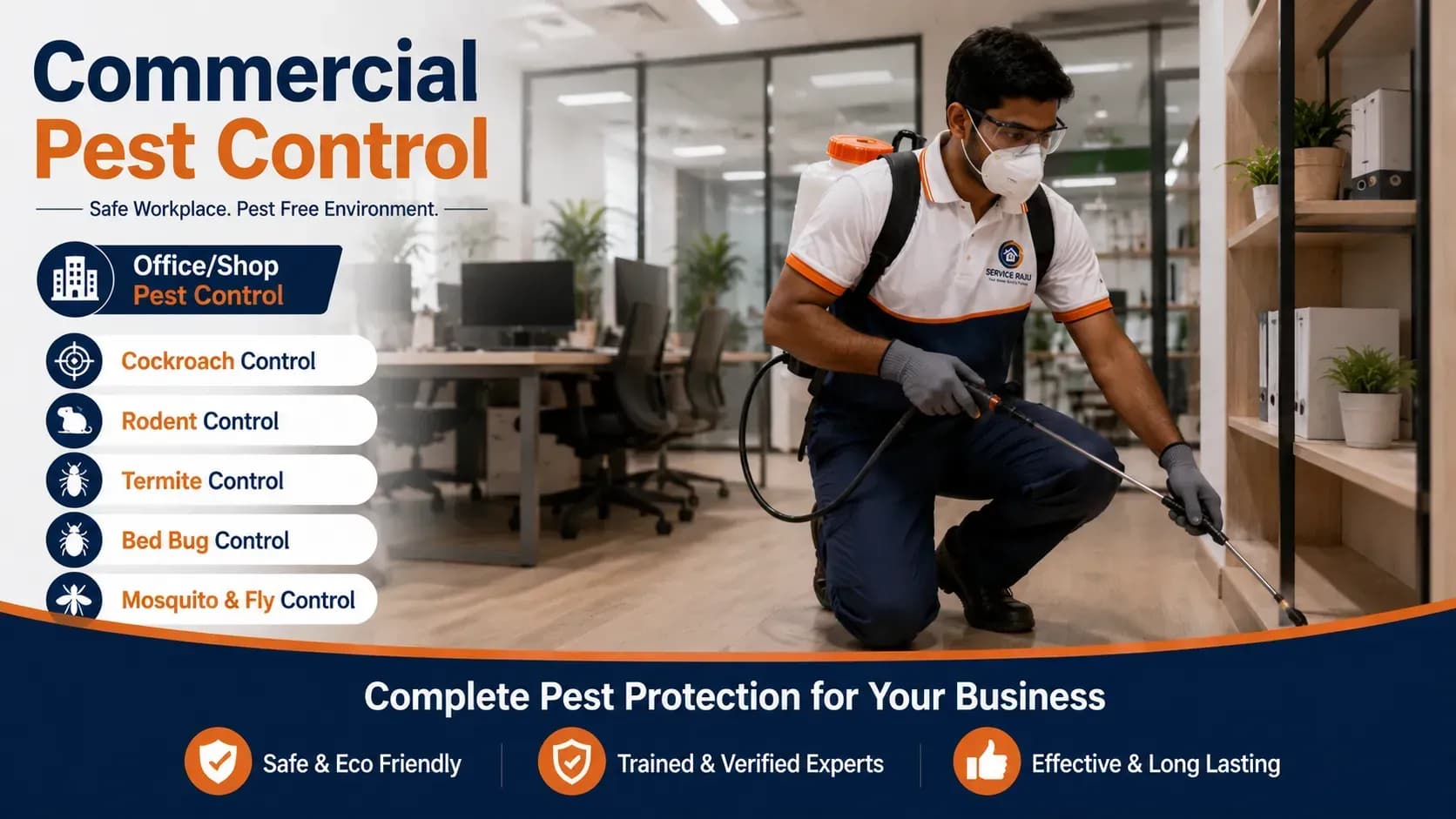 Commercial Pest Control Services in Mysuru | Service Raju