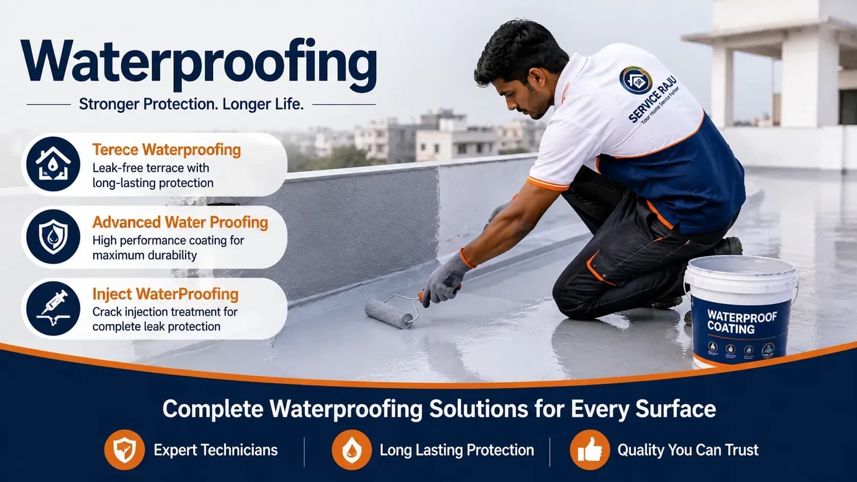 Waterproofing Service in Mysuru | Service Raju