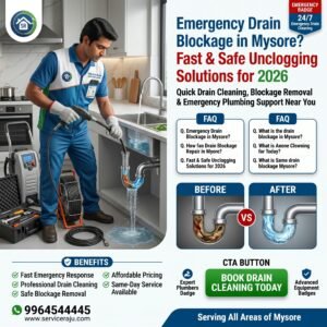 Emergency Drain Blockage In Mysore? Fast &Amp; Safe Unclogging Solutions For 2026 Emergency drain blockage in mysore? Fast & safe unclogging solutions for 2026