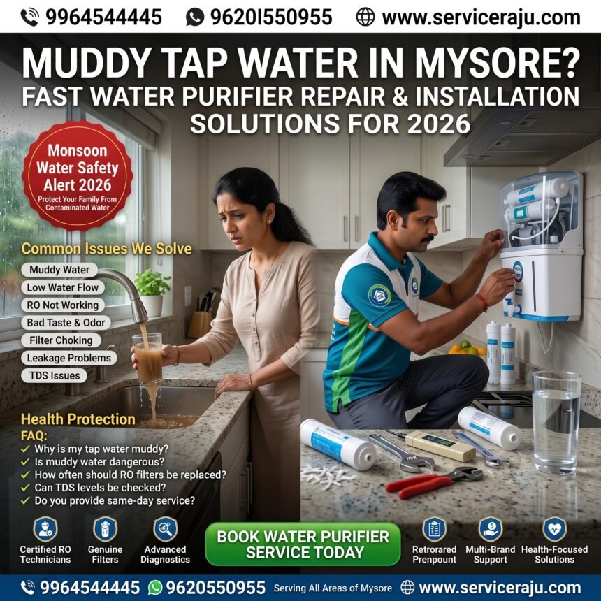 Muddy Tap Water In Mysore? Fast Water Purifier Repair &Amp; Installation Solutions For 2026 Muddy tap water in mysore? Fast water purifier repair & installation solutions for 2026