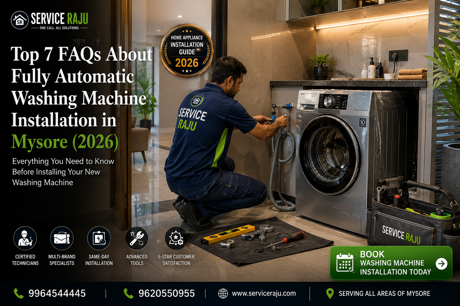 Top 7 FAQs About Fully Automatic Washing Machine Installation in Mysore (2026)
