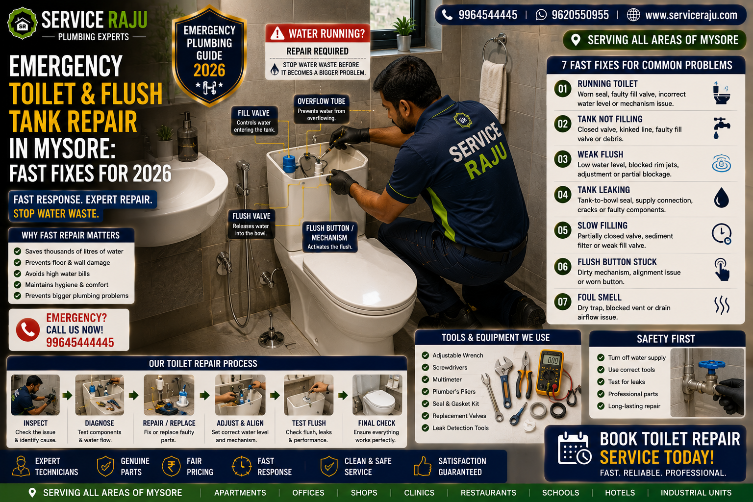 Emergency Toilet and Flush Tank Repair in Mysore: Fast Fixes for 2026
