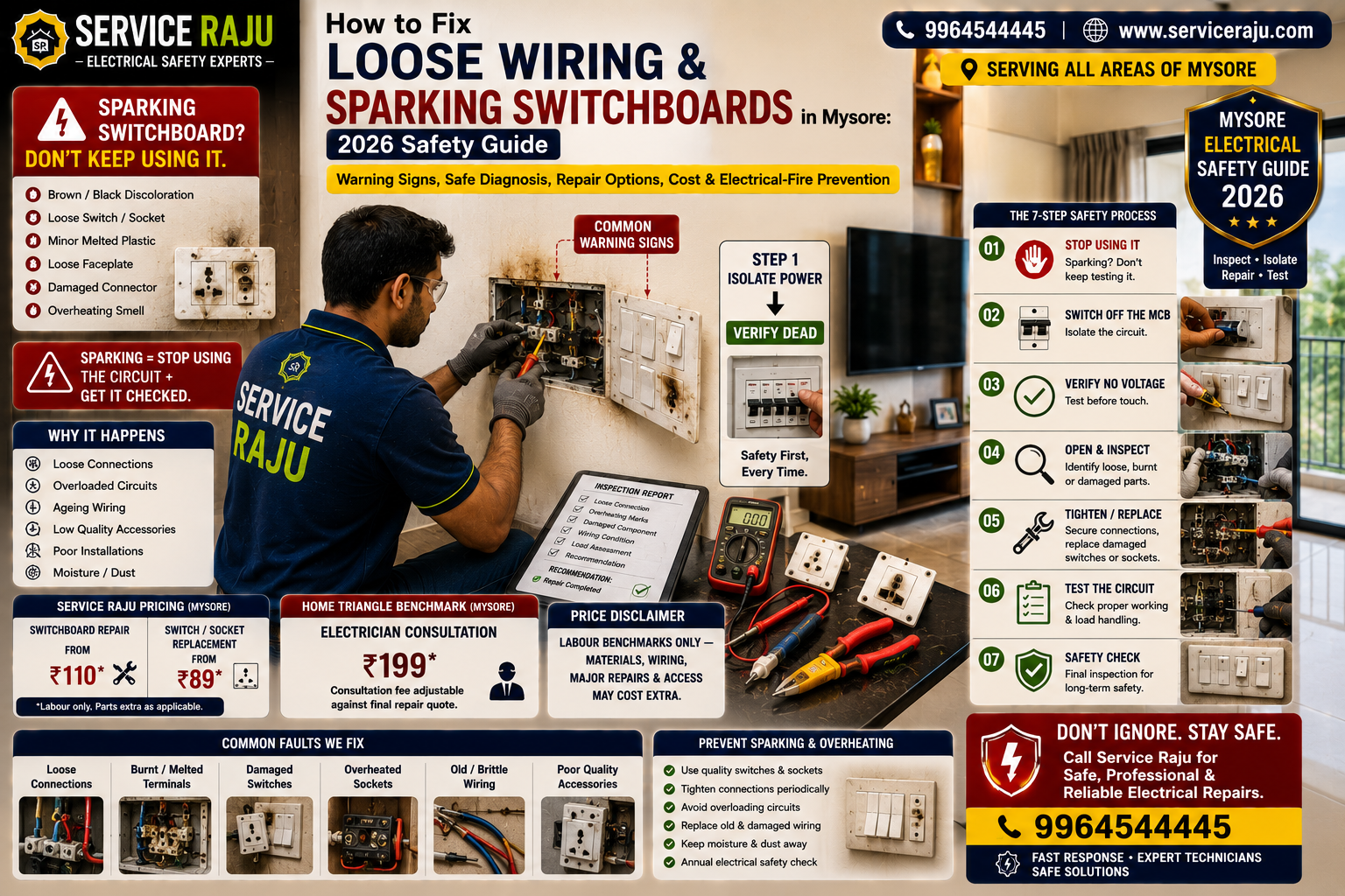 How to Fix Loose Wiring and Sparking Switchboards in Mysore: 2026 Safety Guide