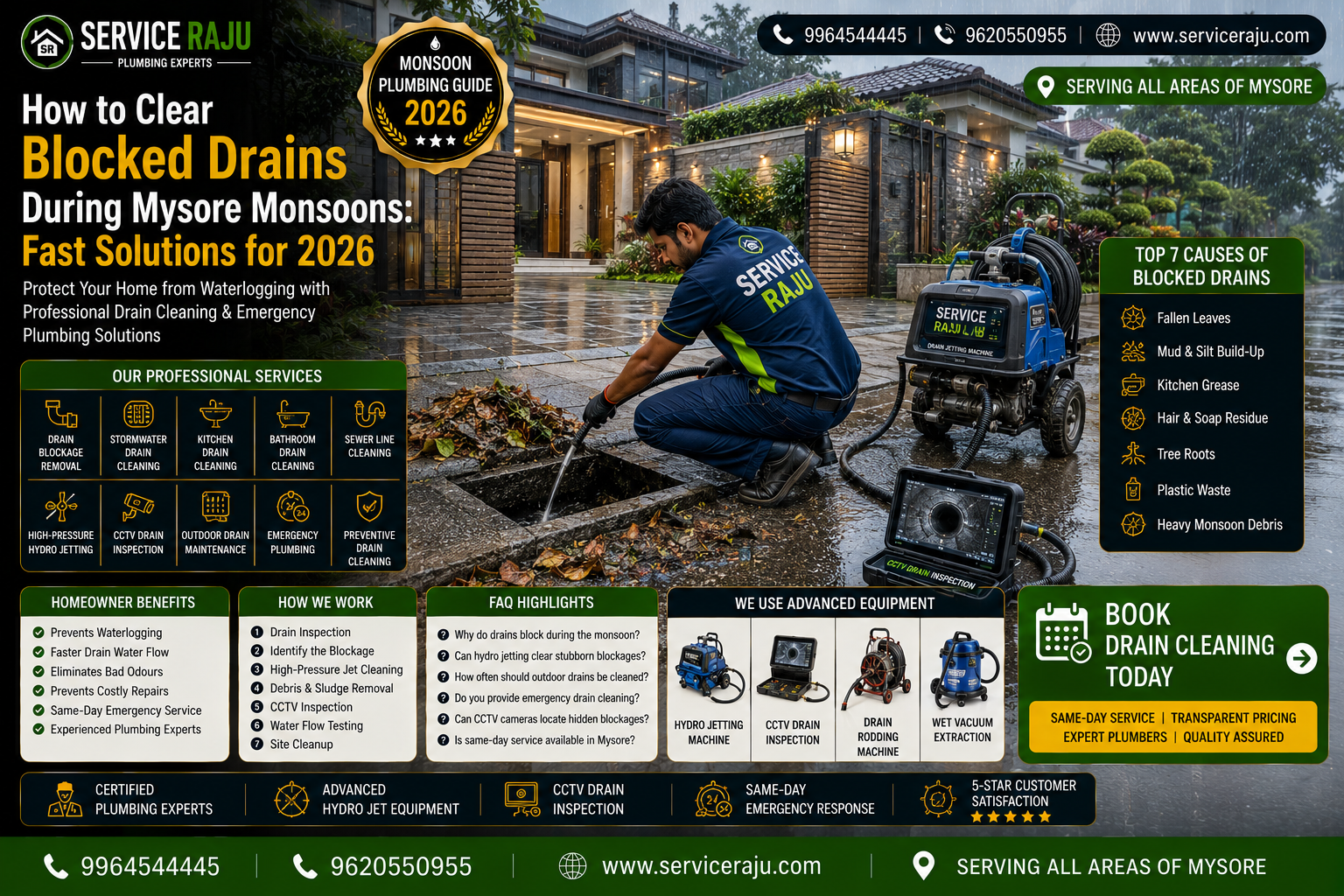 How to Clear Blocked Drains During Mysore Monsoons: Fast Solutions for 2026
