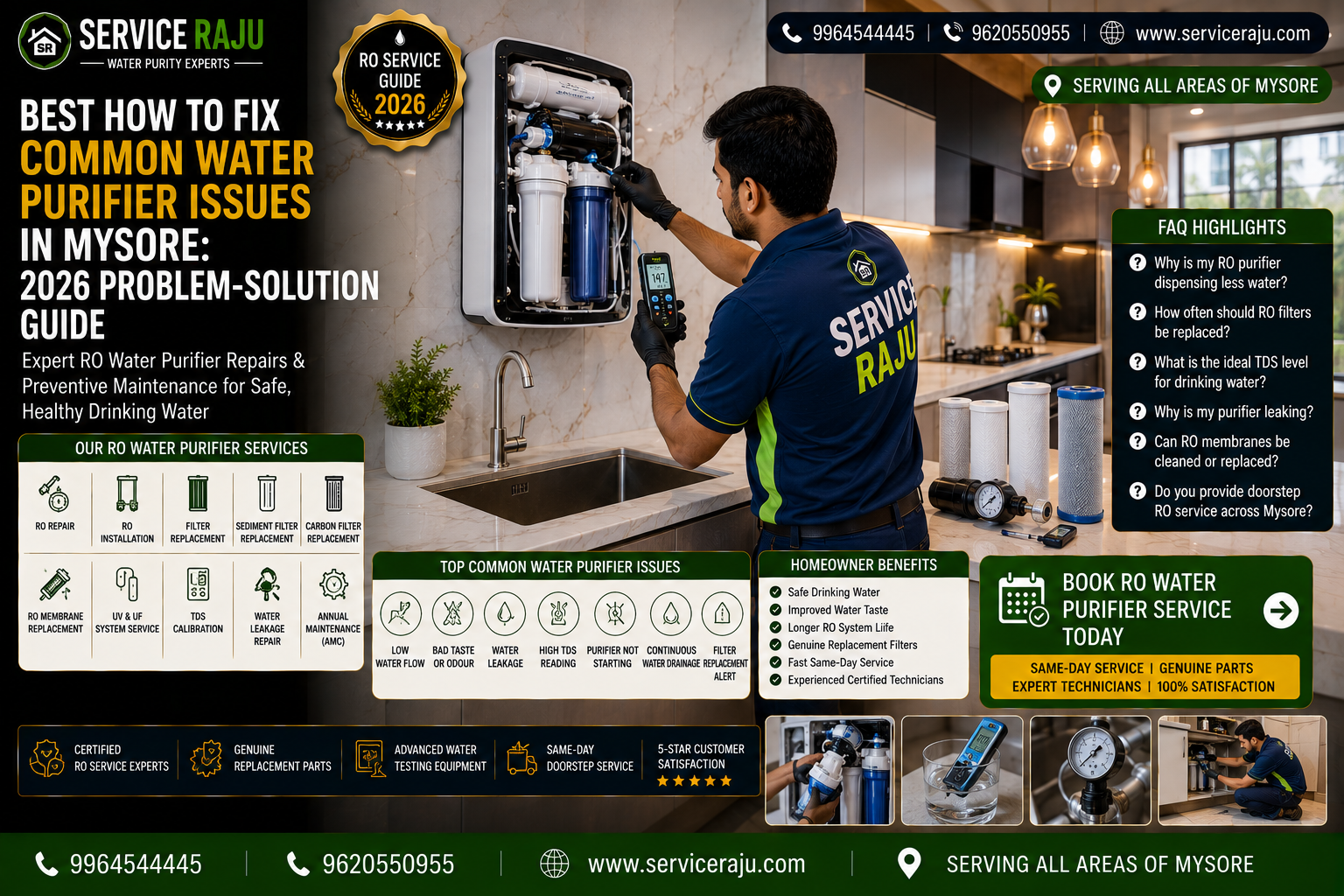 Best How to Fix Common Water Purifier Issues in Mysore: 2026 Problem-Solution Guide