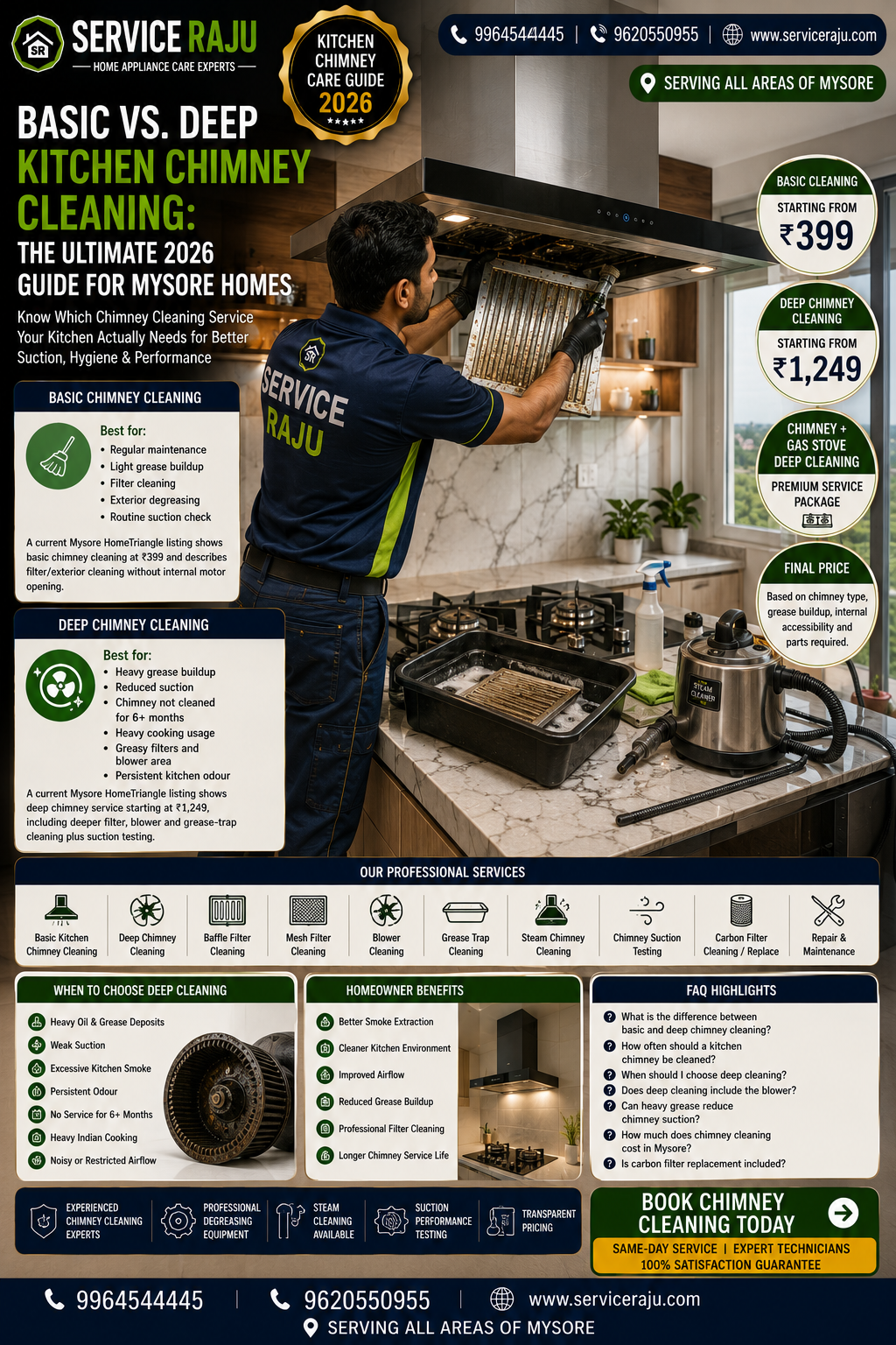 Basic vs. Deep Kitchen Chimney Cleaning: The Ultimate 2026 Guide for Mysore Homes