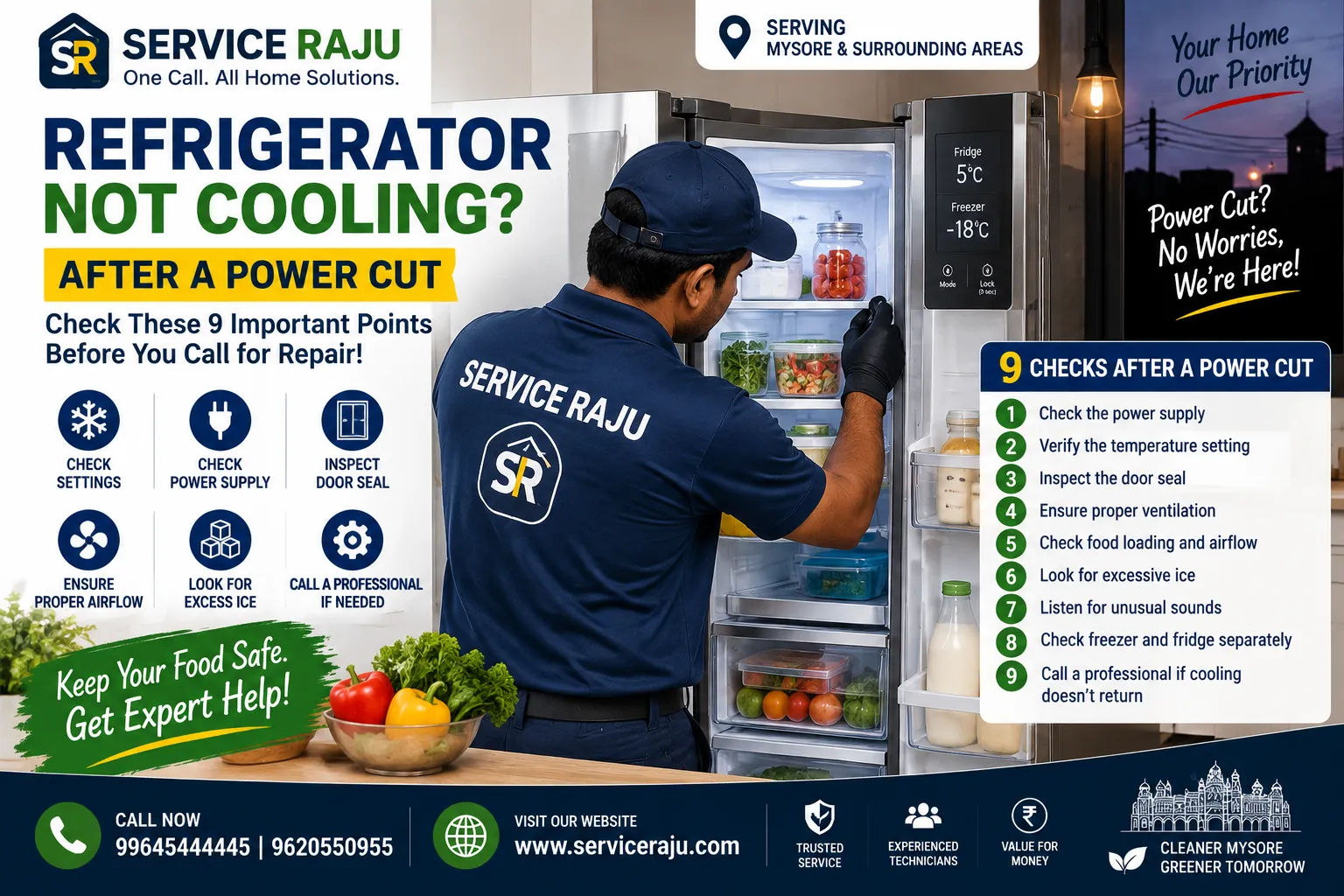 Refrigerator Not Cooling Mysore – 9 Checks After Power Cut