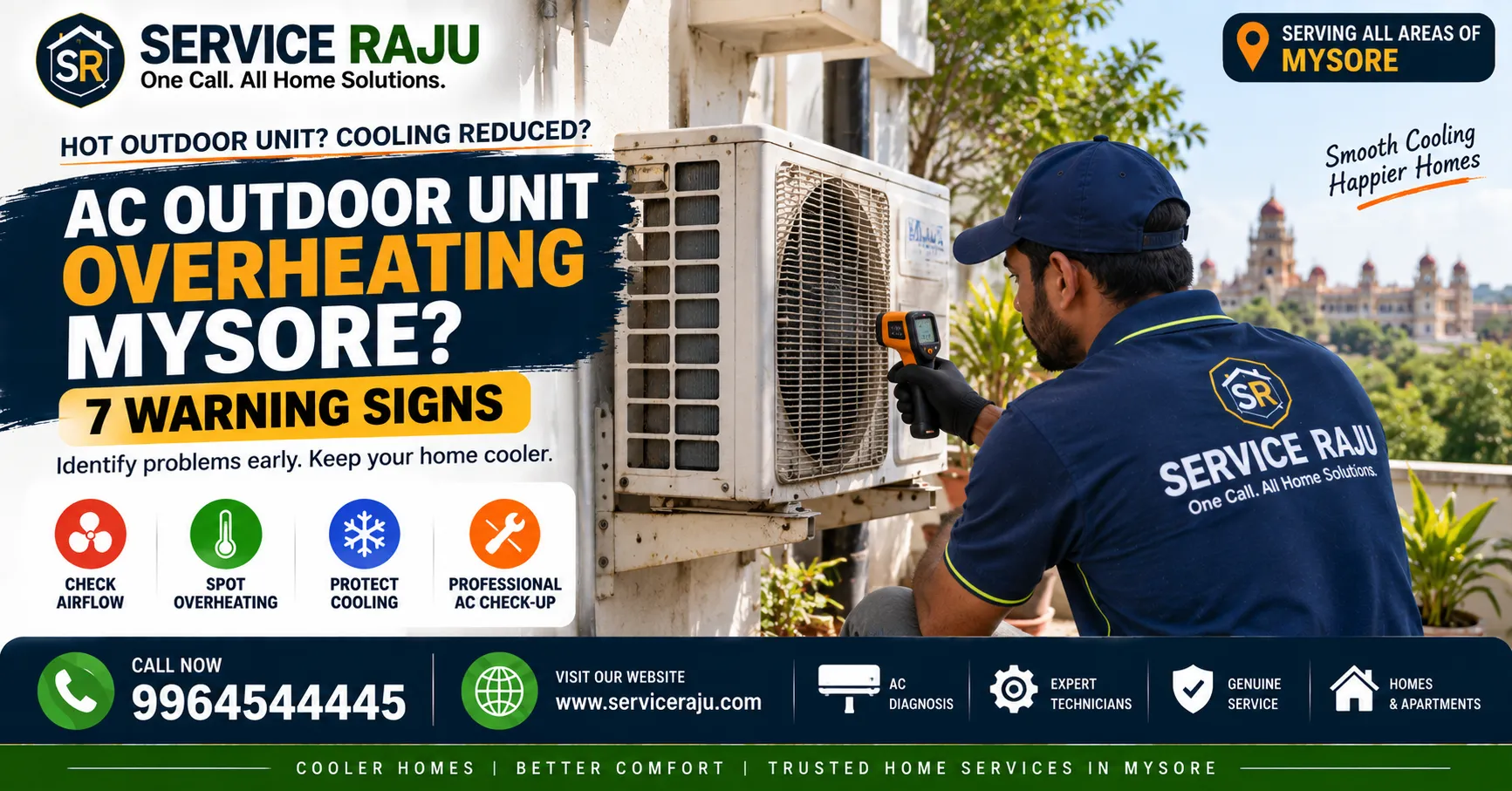 AC Outdoor Unit Overheating Mysore: 7 Warning Signs