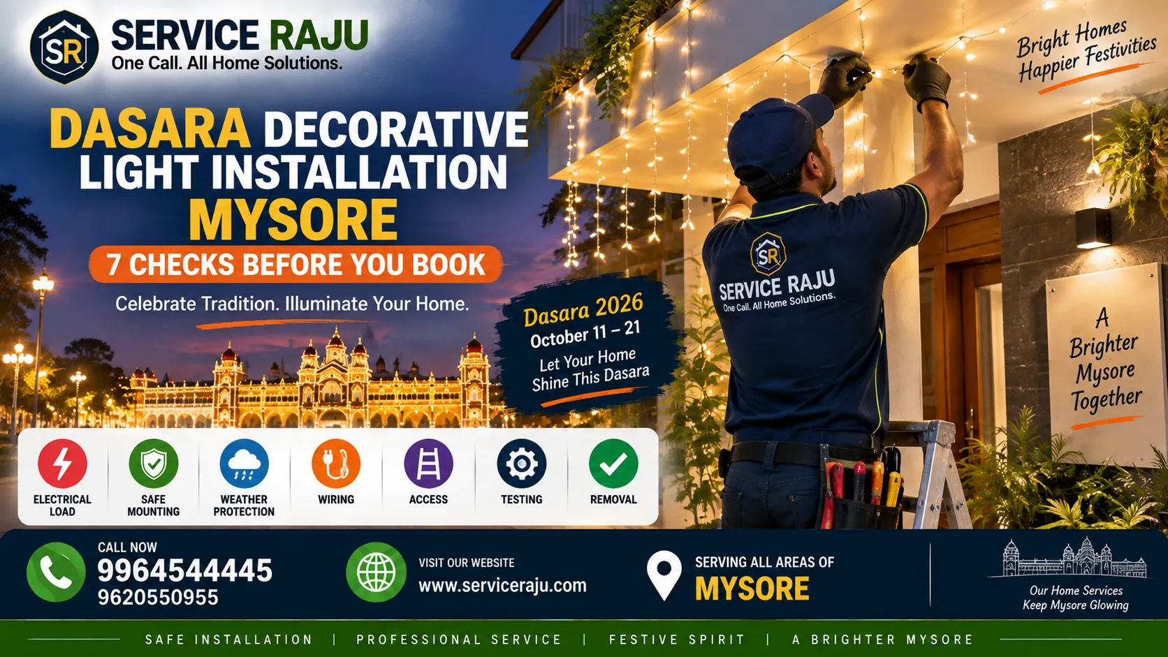 Dasara Decorative Light Installation Mysore: 7 Checks