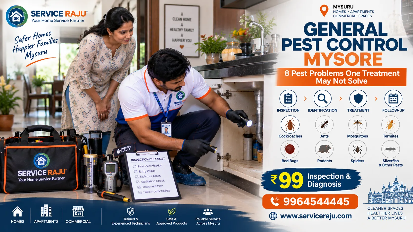 General Pest Control Mysore: 8 Pest Problems One Treatment May Not Solve