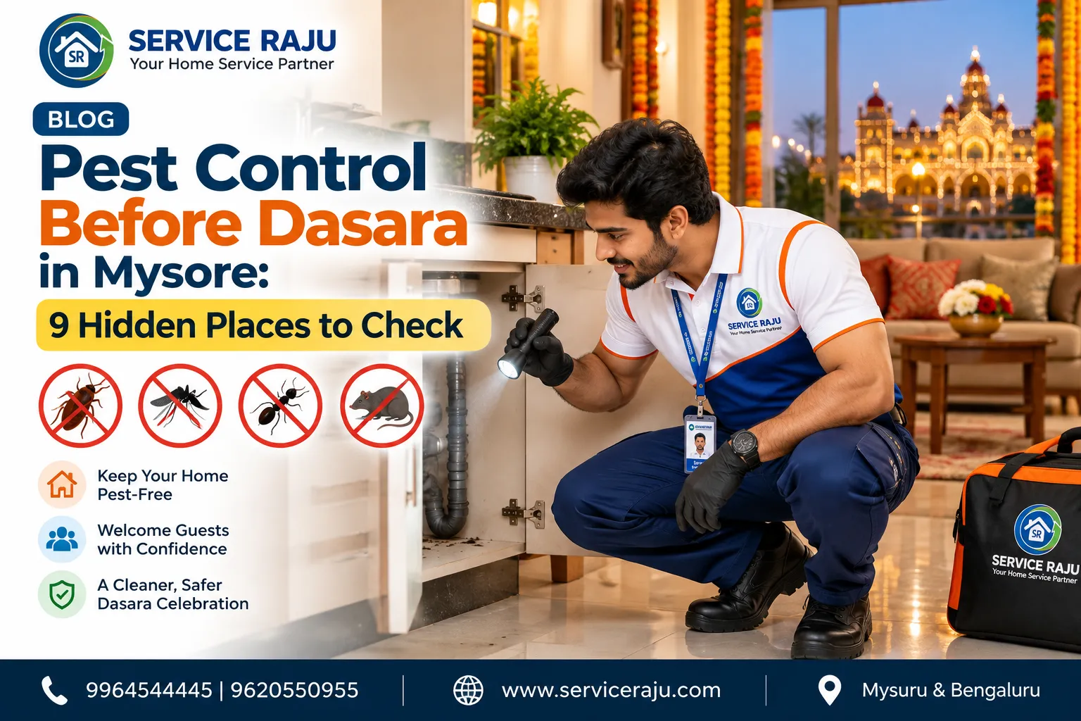 Pest Control Before Dasara in Mysore: 9 Hidden Places to Check