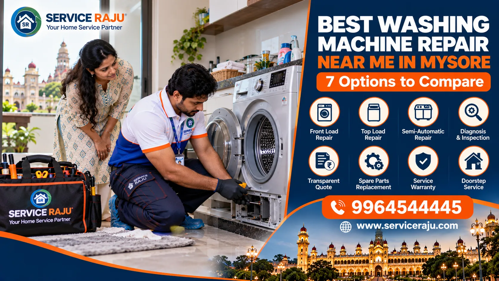 Best Washing Machine Repair Services Near Me in Mysore: 7 Options to Compare