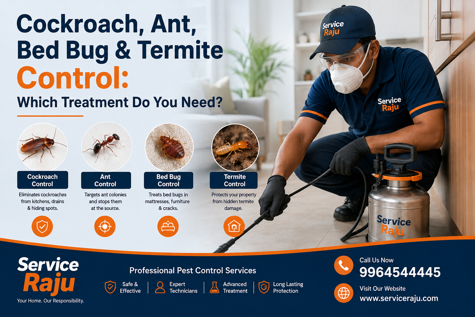 Cockroach, Ant, Bed Bug & Termite Control: Which Treatment Do You Need?