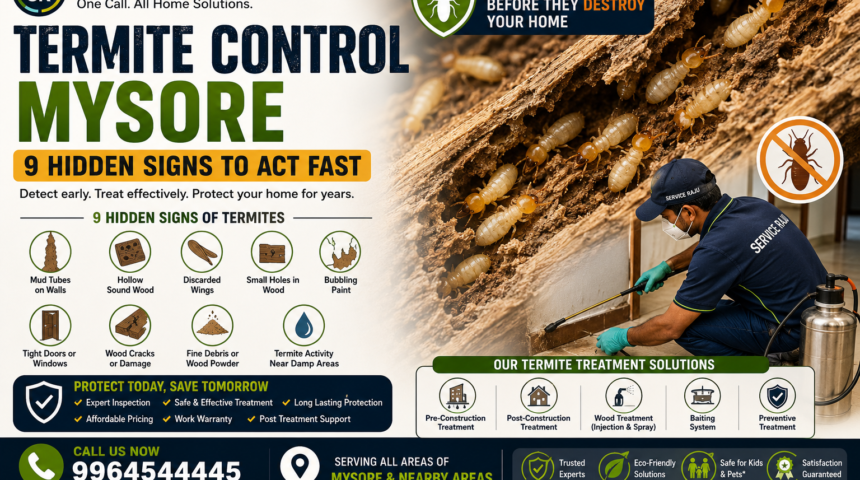 Termite Control Mysore – 9 Hidden Signs Termite control mysore – 9 hidden signs and professional treatment
