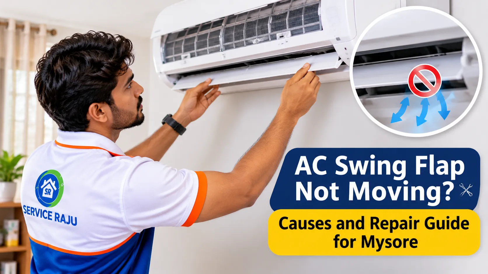 AC Swing Flap Not Moving? Causes and Repair Guide for Mysore